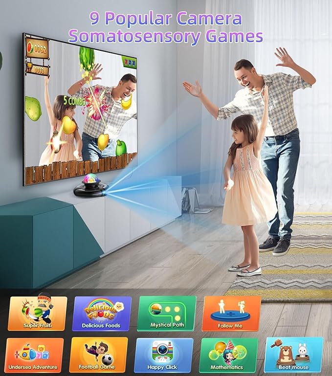 FWFX Dance Mat for Kids and Adults, 2-Player Musical Electronic Dancing Game for TV, Active Indoor Game for Family Parties & Basement Fun - Birthday for Boys, Girls (Gray)
