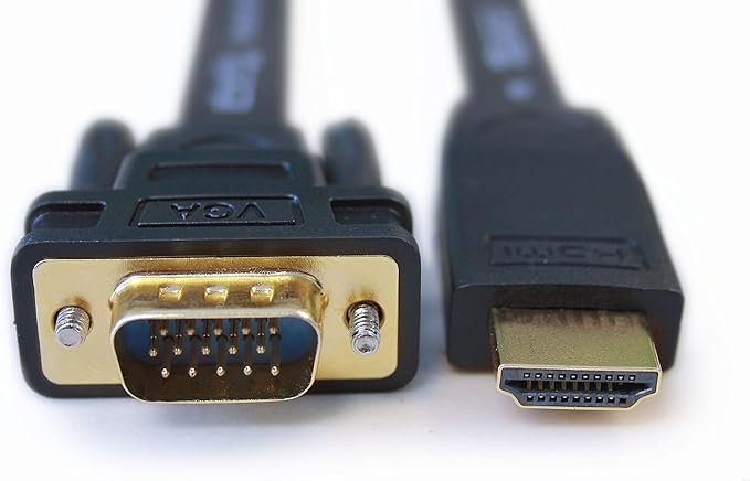 Plugable HDMI to VGA Adapter, Driverless 6 Foot (1.8 Meter) Converter Cable Supporting Up to 1920 x 1080 (60Hz)