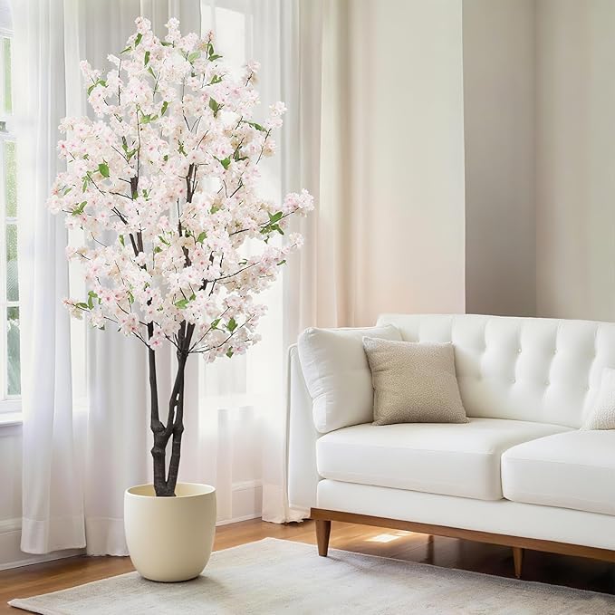 Artificial Cherry Blossoms Tree Bedroom Trees Indoor Faux Cherry Blossom Tree for Home Decor