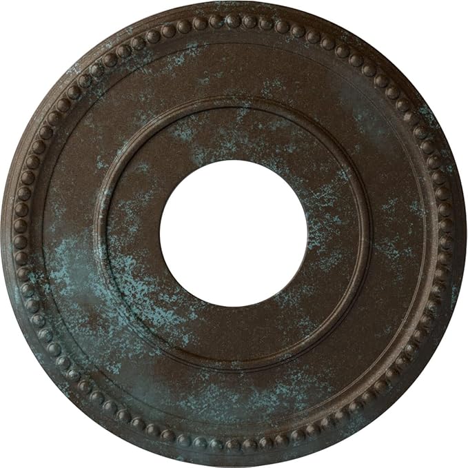 Ekena Millwork Bradford Ceiling Medallion, Bronze Blue Patina