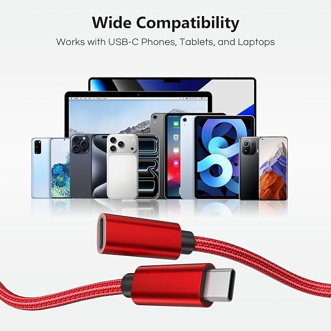 RUXELY USB C Data Blocker for iPhone 16,0.5ft 3Pack Charge Only Type-C Male to Female Defender Cable Protect Against Juice Jacking,USB C Power Connector for iPhone 17e 17 16 15,Galaxy,iPad Air Mini