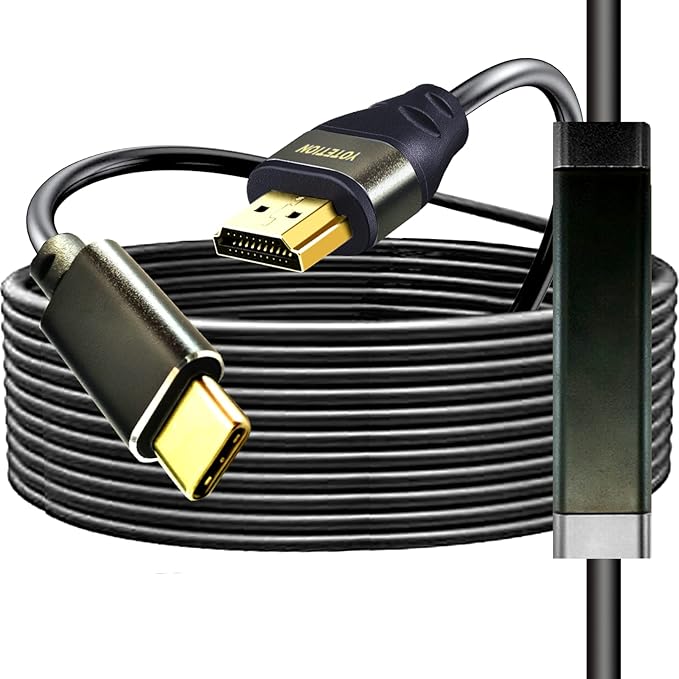 USB-C to HDMI Adapter - 30FT Active Cable, 4K30Hz, 1080P - Male USB-C to HDMI Out Lead for Computer, Laptop, Projector