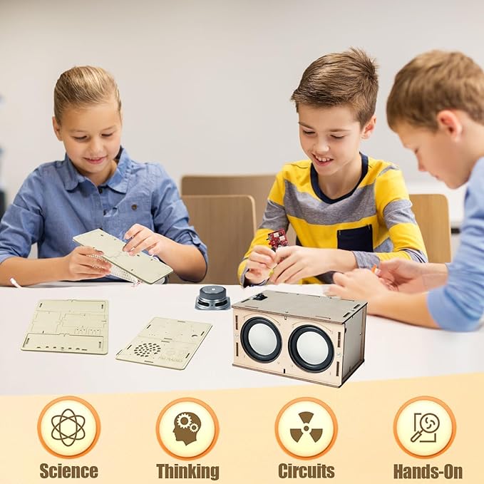 STEM Toys for Ages 8-13 Building Kits Kids Stocking Stuffers Teen Birthday Gifts for 9 10 11 12 14 15 16+ Year Old Boys Girls Science Engineering Circuits Electronics Projects DIY Speaker Radio