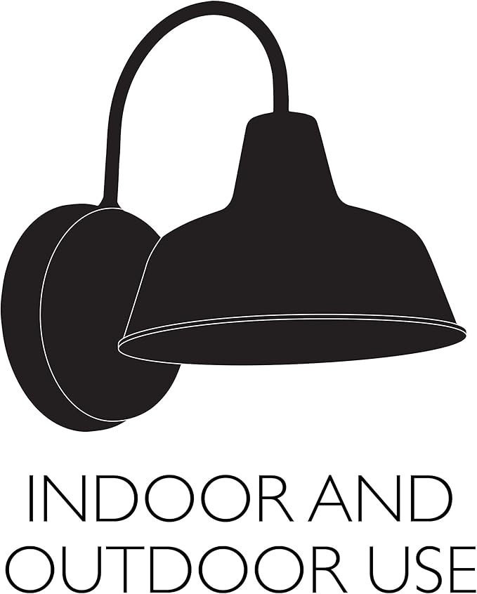 Mason Barn Light 1 Indoor/Outdoor Wall Mount Modern Industrial Farmhouse Design House Light for Patio, Garage, Bathroom, Office, Kitchen, 8 inch, Oil Rubbed Bronze, 519504