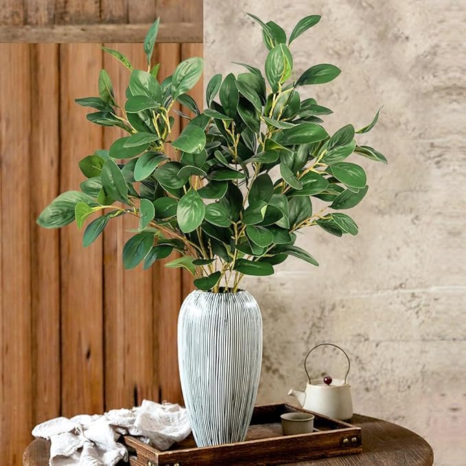 Melorca&Guilla Artificial Plants,3PCS 37" Green Faux Branches for Vase Faux Greenery Stems,Artificial Branches Fake Plants for Shop Garden Office Home Décor (3, Watercress)