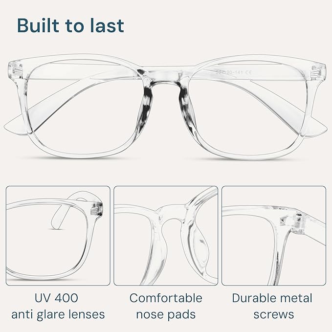 Gaoye Blue Light Glasses for Men - Blocking Square Eyeglasses, Anti UV Ray Computer Gaming Glasses Blue Blockers for Women