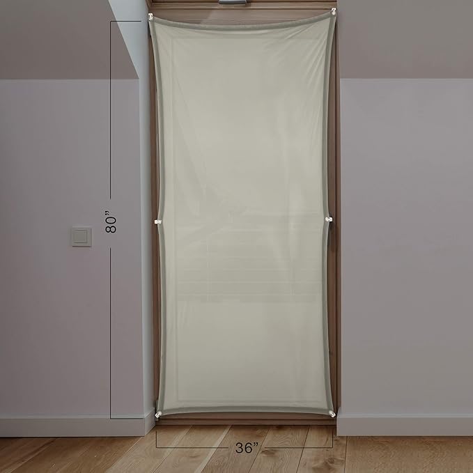 36" x 80" Gray Door Holographic Rear Projection Screen with Mounting Hardware for Projecting Halloween Videos