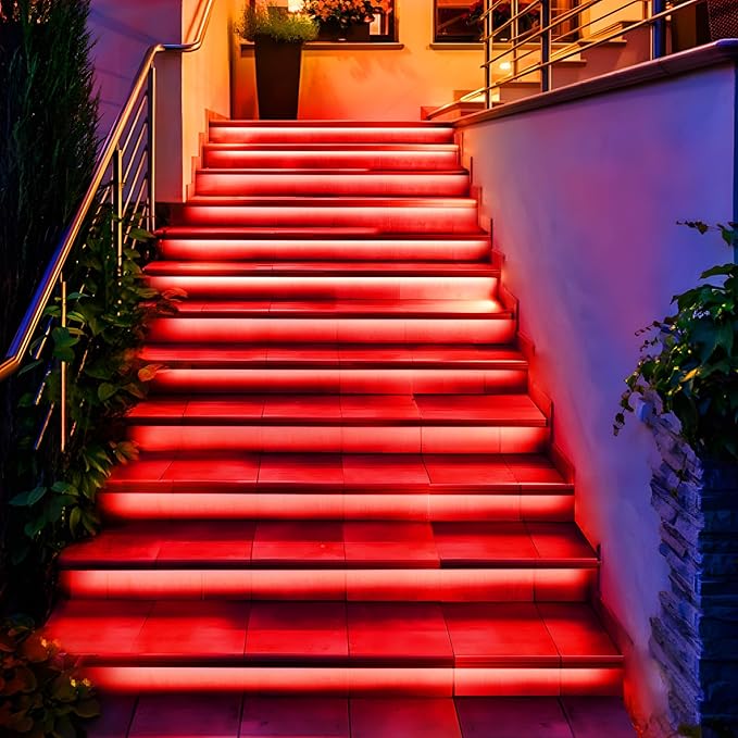 KNONEW 164FT 1000LED Rope Lights for Outside,Outdoor String Lights Waterproof 8 Modes Clear Tube Light for Indoor,Bedroom,Wedding,Garden,Patio,Christmas,Tree,Rv,Holiday Decoration(Red)