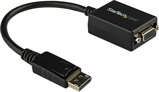 StarTech.com DisplayPort To VGA Video Adapter Converter - Active - 1080p - DP to VGA Converter (DP2VGA2) Black