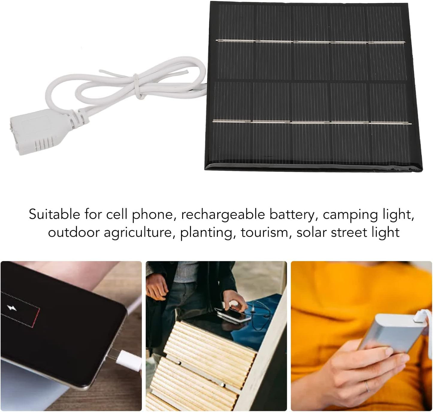 Mini USB Solar Panel Portable Polycrystalline Charger for Mobile Phone and Outdoor 1.2W 5V
