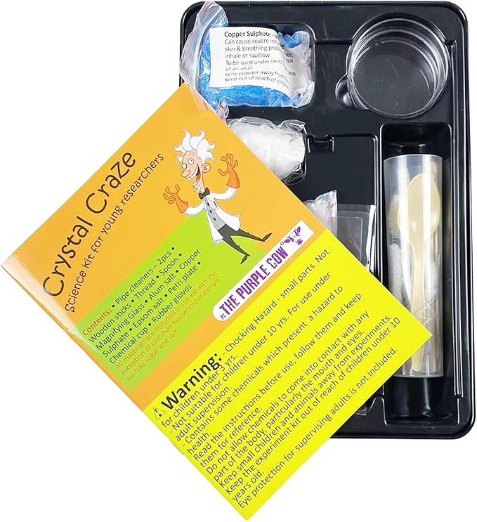 The Purple Cow- The Crazy Scientist Crystal Craze Experiment Stem Education Science Kit for Kids Boys & Girls Aged 10+