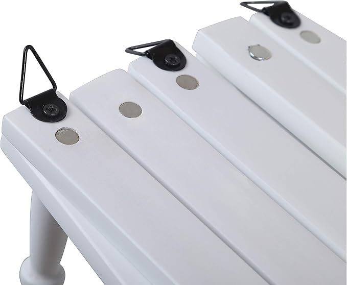 WEBI Accordion Wall Hanger,Expandable Wooden Coat Rack Wall Mounted,Accordion Hat Rack for Wall Rack for Hats,Caps,16 Peg Hooks,White