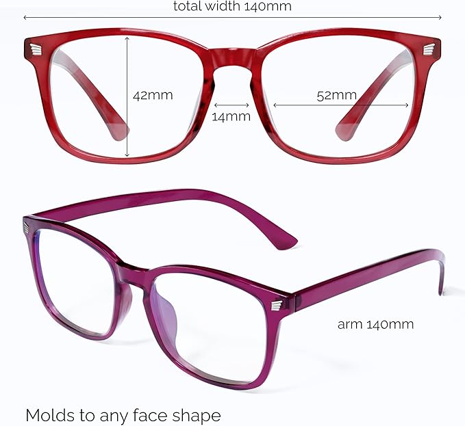 livho High Tech Blue Light Glasses - Advanced Blue Light Blocking Computer Glasses - Screen Fatigue & UV Protection