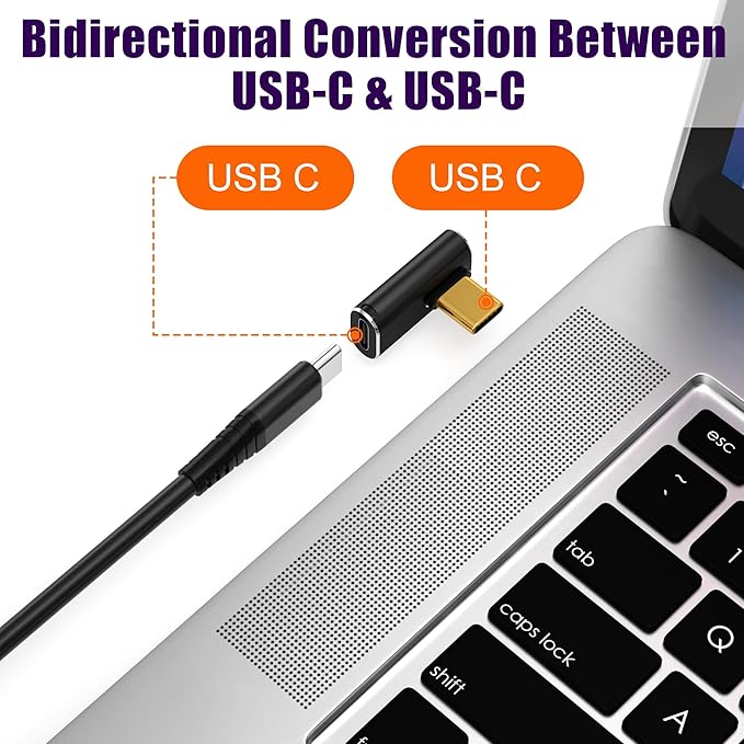 AGVEE 2 Pack Mid Angle USB4 USB-C Male to USB-C Female Adapter Converter Video USB 4.0 240W 40G Data Extension Coupler Connector, Black