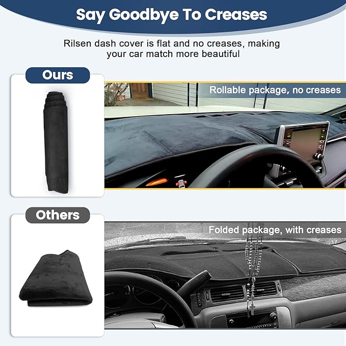 Dashboard Cover Mat Custom Fit for Volkswagen Jetta 2019-2024 2025 Dash Cover Nonslip Dash Mat Protector Sunshade No Glare Black