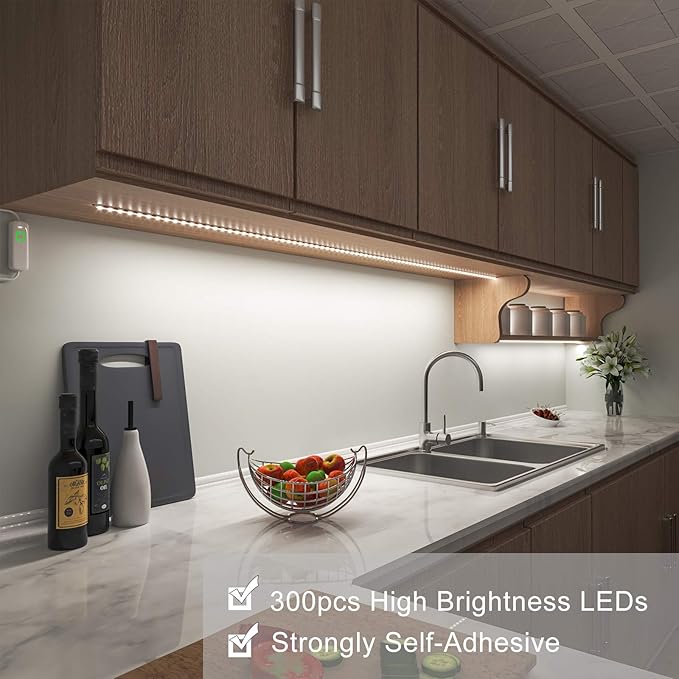MYPLUS LED Strip Lights White, 16.4ft Daylight White 6000K LED Tape Lights with Dimmable 700 Lumen and 300 LEDs Bright Flexible Led Light Strip for Vanity Mirror,Under Cabinet,Kitchen,Bedroom