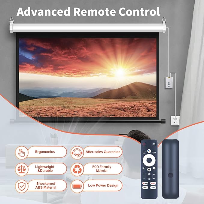 New Voice Remote Control fit for PUTRIMS 4K Projector K12 with Google Voice Assistant & Voice Function