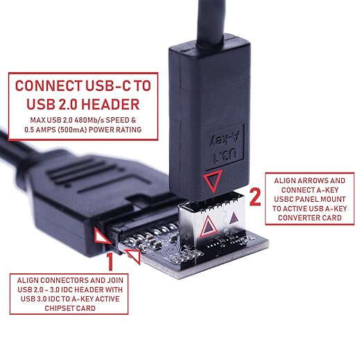 LINKUP USB 2.0 to USB 3.0/3.1 Upgrade Adapter, Noise Reduction, Shielded, 26 cm, Backed by 1-Year Warranty