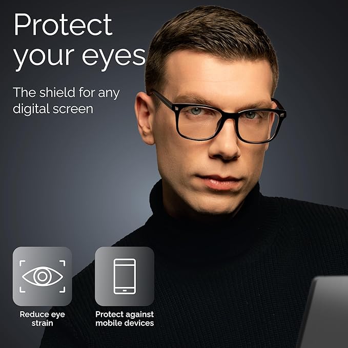 livho High Tech Blue Light Glasses - Advanced Blue Light Blocking Computer Glasses - Screen Fatigue & UV Protection