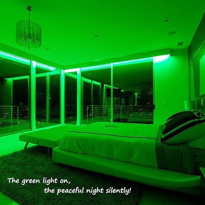 Green Rope Lights,16ft Waterproof, Connectable and Flexible LED Strip Lights with Advanced LEDs and Crystal-Clear Thick PVC Jacket, High Brightness, Great for Deck Pergola Handrail Bedroom
