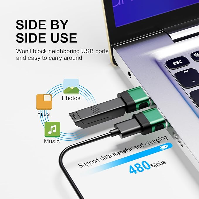 USB A to USB C Adapter 6 Pack,USBA Type C Adapter,C Female to A Male Data Charging Converter Adaptor for iPhone 16 15 14,MacBook,Laptop,PC,Tablet(Grey)