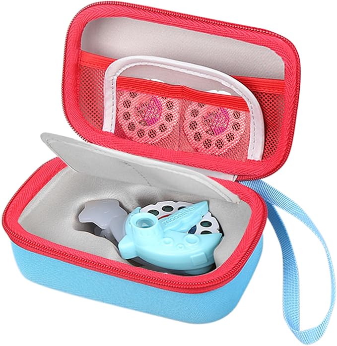 Hard Case Compatible for Moonlite Mini Projector and Story Reels, Storybook Projector Protective Storage Shell, CASE ONLY (Blue&Red)