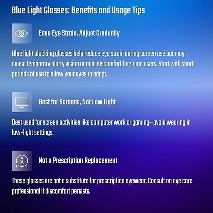 livho High Tech Blue Light Glasses - Advanced Blue Light Blocking Computer Glasses - Screen Fatigue & UV Protection