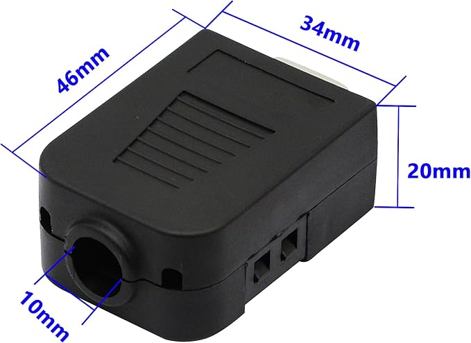 SinLoon DB9 Connector Adapter RS232 Serial Port D-SUB Adapter Plate Breakout Board Solder-Free (1-Pair Male+Female with Screwdriver, Black Rubber Core, Long Bolts)
