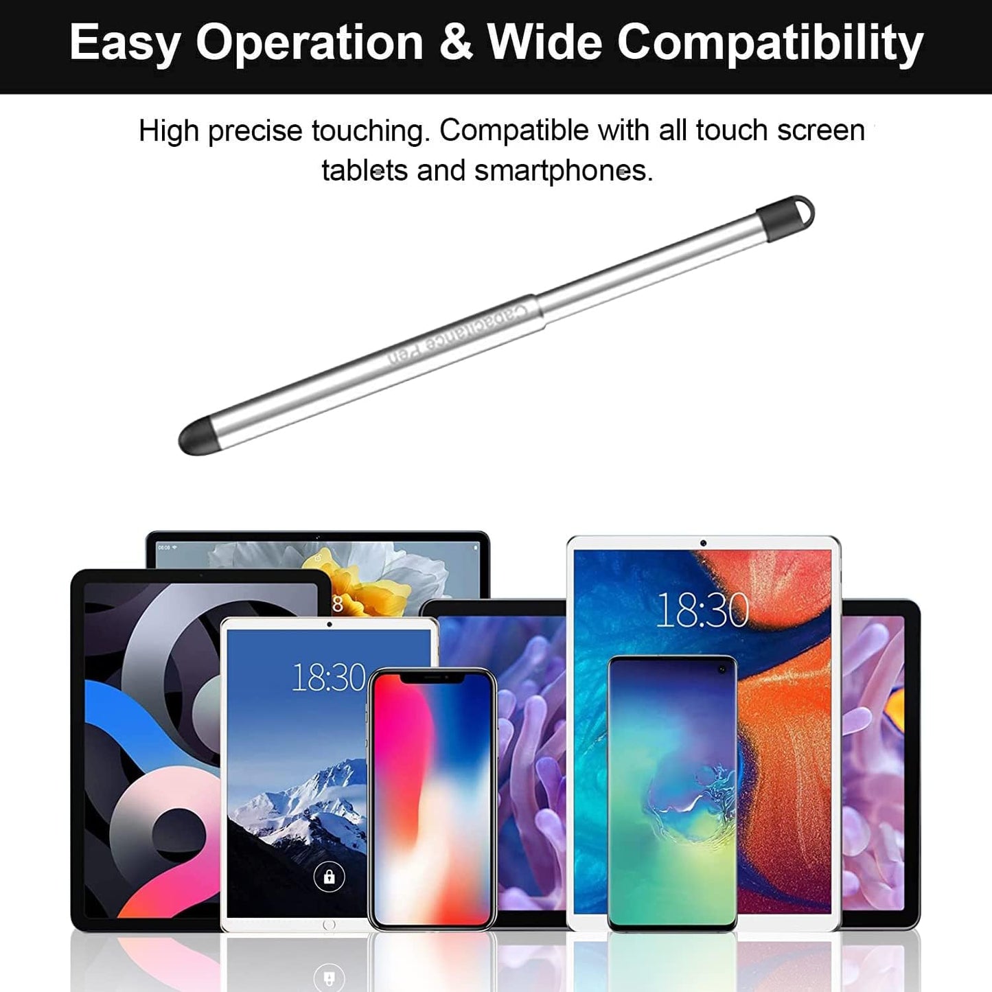 High Precision Stylus Pens with Pen Slot for Touch Screens, Universal Capacitive Stylus for iPad, iPhone, Tablets,