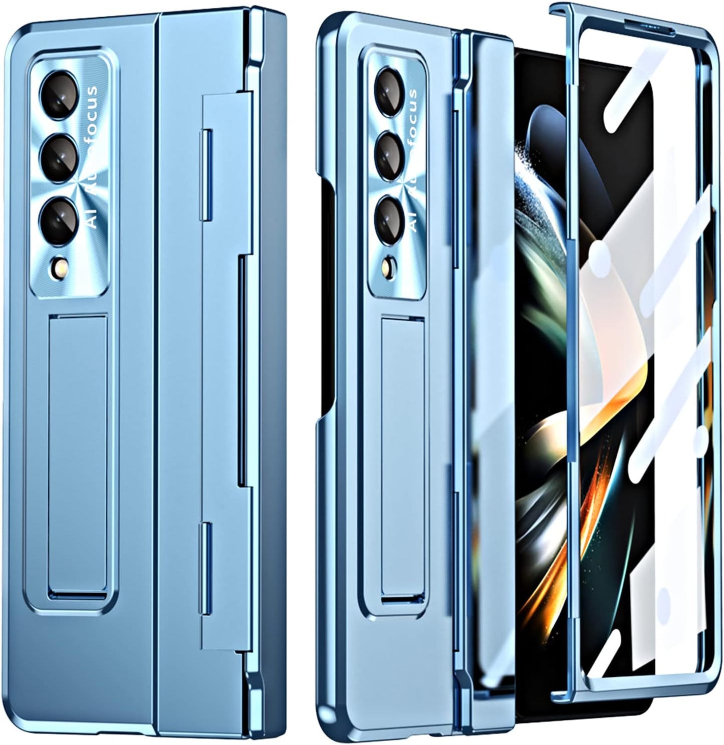 Miimall Compatible Samsung Galaxy Z Fold 5 Case, with Upgraded Hinge Protection + Camera Lens Film + Front Screen