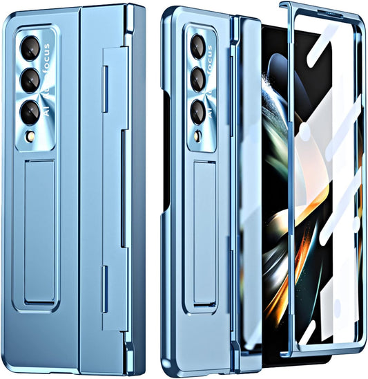 Miimall Compatible Samsung Galaxy Z Fold 5 Case, with Upgraded Hinge Protection + Camera Lens Film + Front Screen