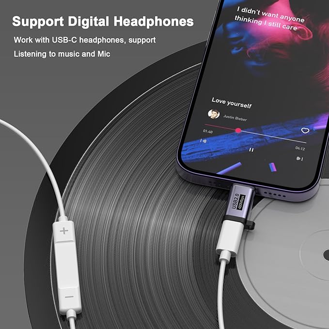 USB C Type C to Lightning Adapter [Apple MFi Certified] 2 Pack Lightning to Type C Fast Charging Connctor 8 Pin Charging Adapter for iPhone 14/14 Pro Max/13/13 Pro Max/13 Mini/13 Pro//iPad/8/7/6 Plus