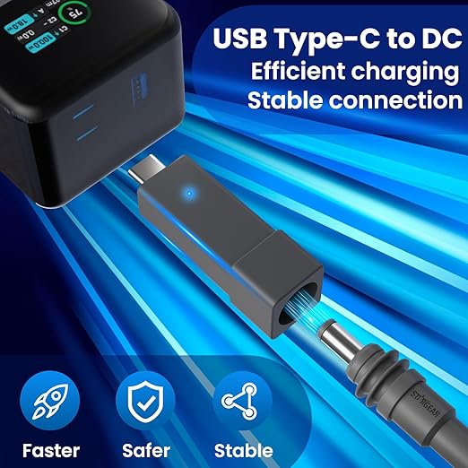 Starlink Mini Cable Adapter, USB C to DC Adapter Power Cable Adapter for Starlink Mini, USB C Male to DC Female for Power Cord Work with 20V/65W, 20V/100W, 28V/140W PD Power Source