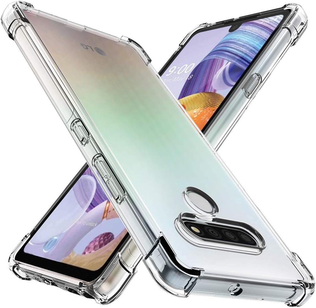 Osophter Clear Transparent Case for LG Stylo 6, Reinforced Corners, TPU Shock-Absorption Flexible Cover.