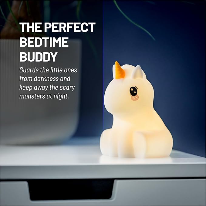 Lumipets Cute Unicorn Night Light for Kids - Rechargeable Battery, Perfect for Kids Room
