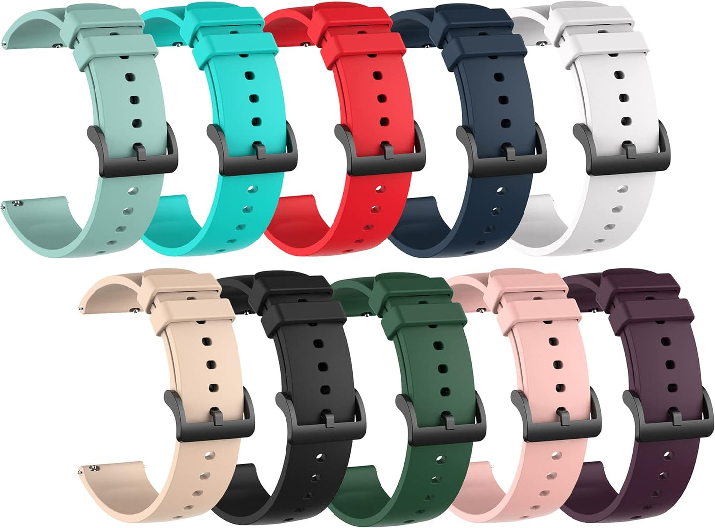 MVEFOIT/SOUYIE T45S Smartwatch Bands, Quick Release Soft Silicone Sport Band Compatible with MVEFOIT 1.7'' P42B Smart