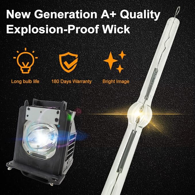 A+ Quality 915P061010 Replacement Projector Lamp Bulb with Housing Compatible with Mitsubishi WD-73833 WD-73734 WD-73733 WD-65833 WD-57833 WD-57733 WD-57734 WD-65733 WD-65734 WD-C657 WD-Y577
