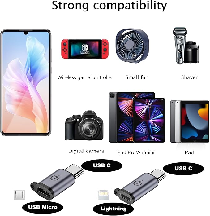 USB C to Micro Adapter Set, 9 Count