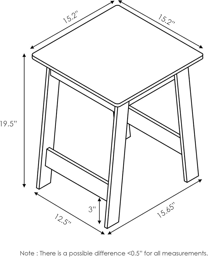 FURINNO Beginning, End Table, Espresso