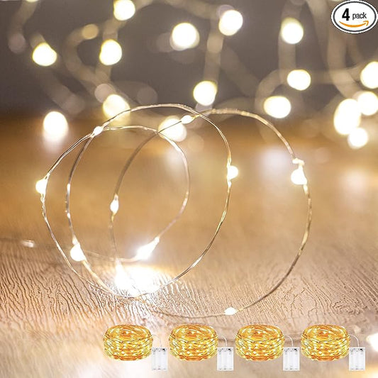 led Fairy Lights Waterproof 16.4ft String Lights Battery Operated for Wedding, Home, Garden, Party, Christmas Decoration, Warm White