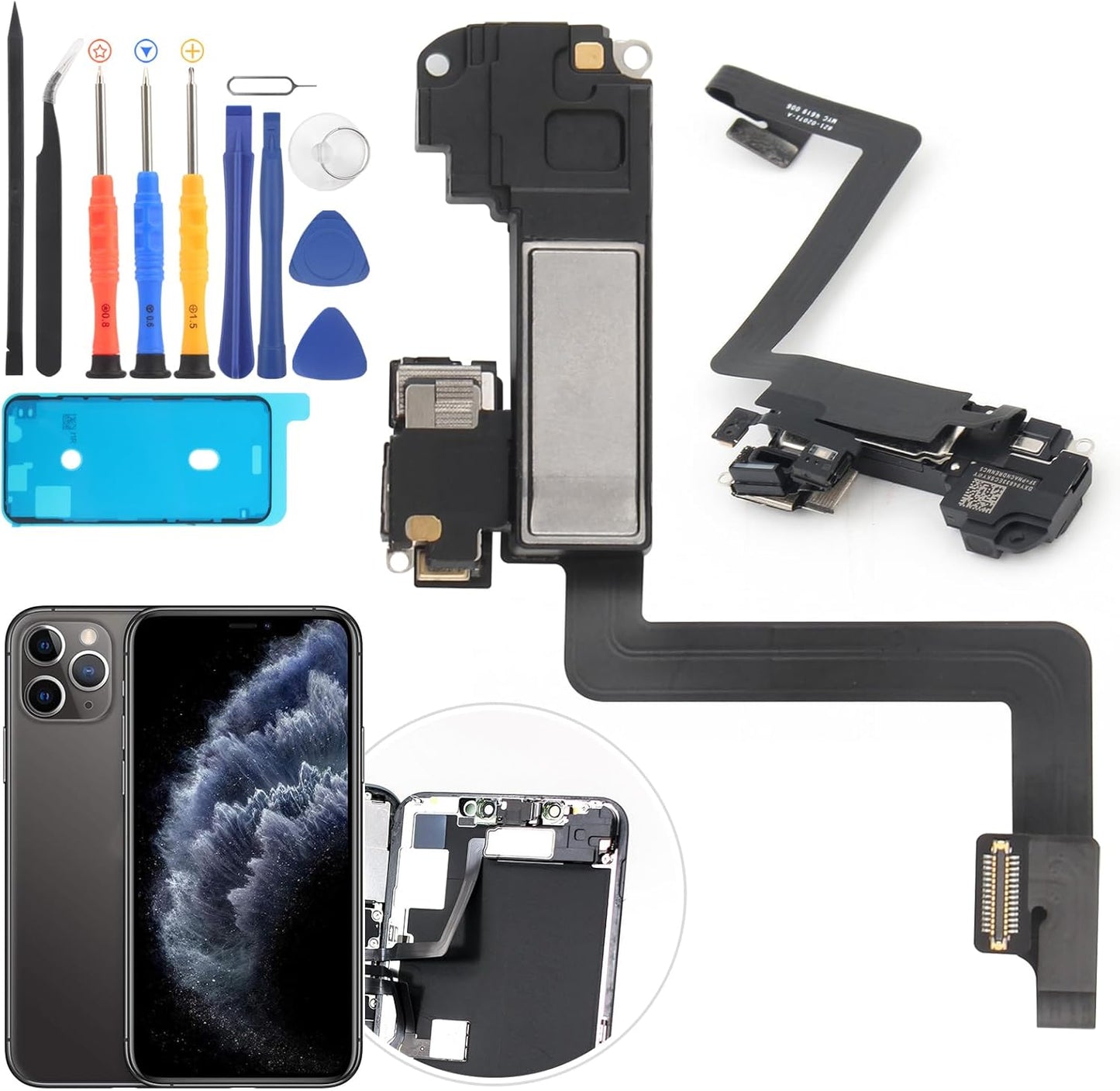 Earpiece Speaker for iPhone 11 Pro, Ear Speaker Replacement for iPhone 11 Pro Speaker Assembly with Light Proximity