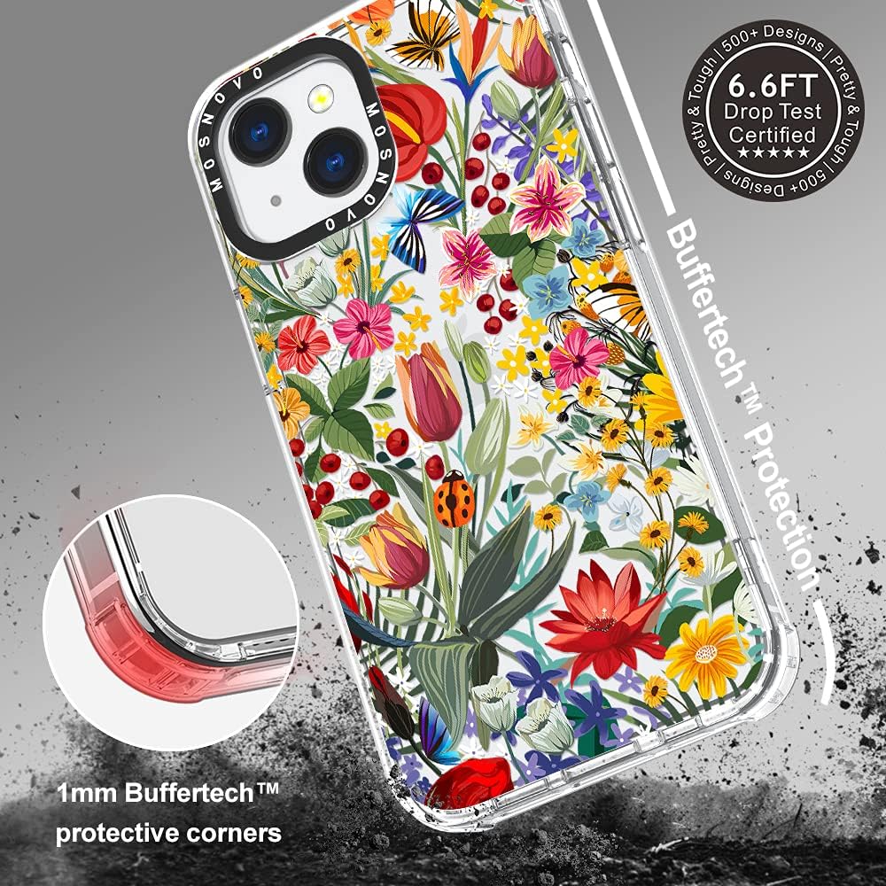 MOSNOVO iPhone 13 Case, Clear TPU Bumper Phone Case with Military-Grade Drop Protection and Anti Peel Off Tech - in The