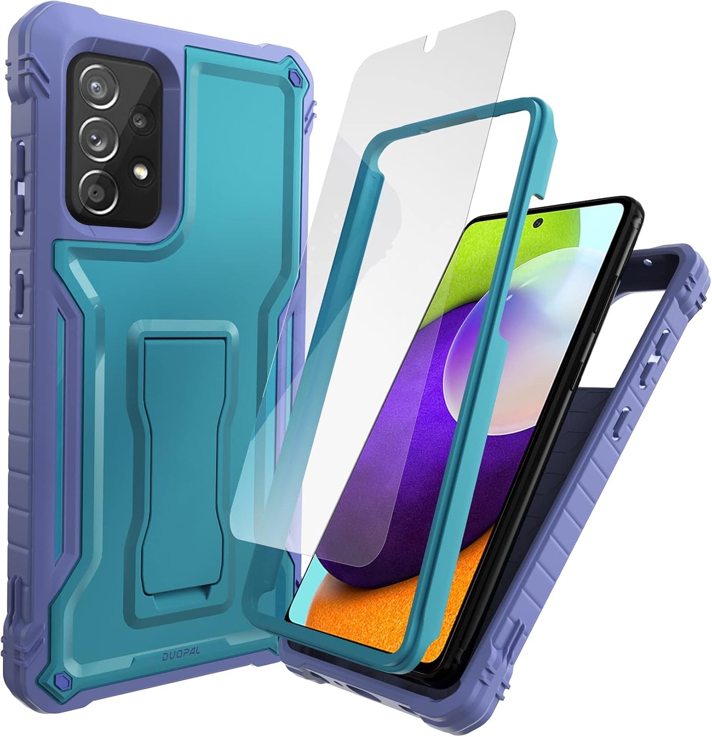 DUOPAL for Samsung Galaxy A52 5G Case, Military Grade Shockproof Protection with Tempered Glass HD Screen Protector