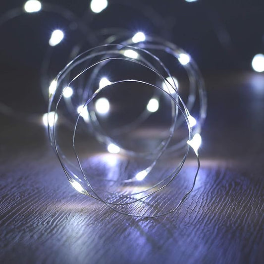 led Fairy Lights Waterproof 16.4ft String Lights Battery Operated for Wedding, Home, Garden, Party, Christmas Decoration, White