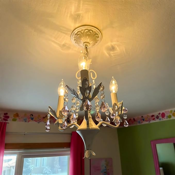 4-Pack E12 Candle Light Bulbs 60W, Dimmable Warm White 2700K Chandelier Light Bulbs for Ceiling Fan or Pendants, CA10 Clear Candelabra Gold Base Bulbs