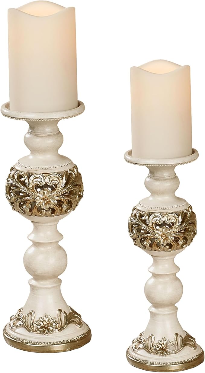 Abimbola Candleholders Ivory Set of Two