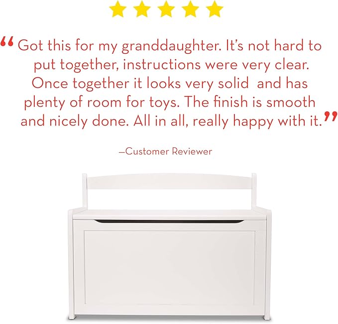 Melissa & Doug Toy Chest, Wooden Toy Storage Box with Safety-Hinged Lid, Kids Toys Storage Organizer for Playroom, Bedroom, & Montessori Classroom Furniture for Boys & Girls Ages 3+