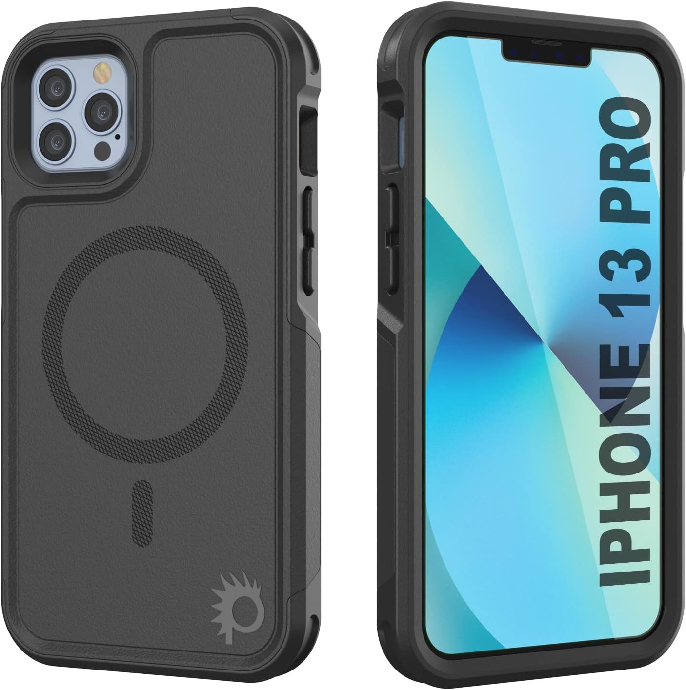 PunkCase for iPhone 13 Pro Case [Spartan 2.0], Clear Rugged Heavy Duty Cover with Tempered Glass Protector