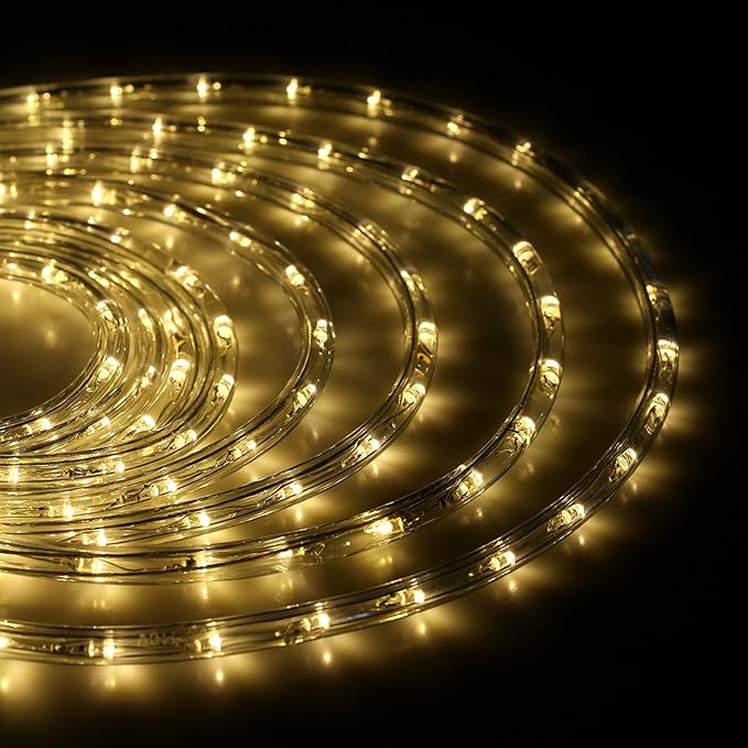 LED Rope Light, 20Ft LED Strip Lights Outdoor Waterproof Decorative Lighting for Indoor/Outdoor Decorations, Deck, Patio, Party and Bedroom Decorations (Wram White)