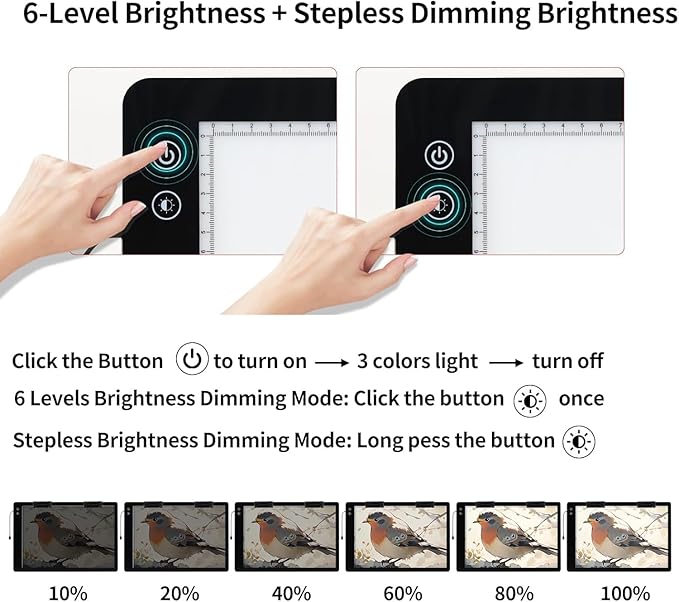 elice A1 Rechargeable Diamond Art Light Board (35.4''x 23.6''), Extra Large Wireless LED Light Box for Tracing and Drawing, 3-Color Light Modes Light Pad, 6000 mAh Battery Light Table for Artists DIY